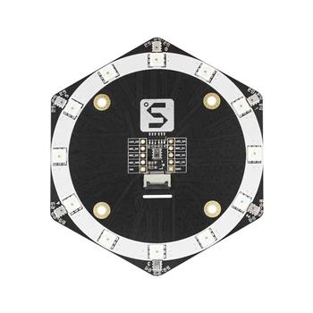 Mic6 Микрофон Решетка Модул за Проследяване на Местоположението на Източника на Звука Такса за Разширяване на MSM261S4030H0 AI с 12 светодиода SK9822