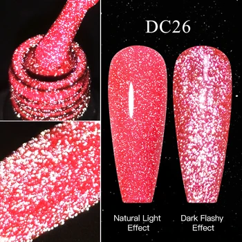 Mtssii Отразяваща флуоресцентно гел-лак за нокти, гел-лак с неонови пайети, полупостоянный лак, впитывающийся UV-гел, блестящ дизайн нокти