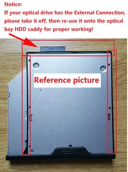 NIGUDEYANG 2nd HDD и SSD Твърд диск SATA - IDE Оптично отделение Caddy Рамка Скоба Тава за Sony Vaio VGN-CR220E DVR-K16 DVR-K17