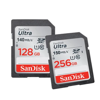 SanDisk SD карта, 100% Оригинална 32 GB 64 GB 128 GB, 256 GB Карта Памет 120 MB/s. U1 200 MB/s. U3 V30 4 На Canon Фотоапарат Nikon 4-С Видео