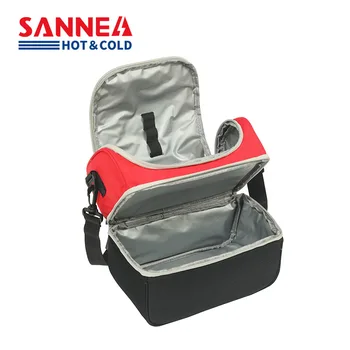 SANNE Нов двуслойни сгъсти детски обяд-бокс, однотонная чанта за съхранение, водоустойчив хладилник за лед, Bento за пикник на открито