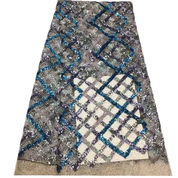 SJ Дантелени френски африкански нигерийски окото дантелени платове с пайети 2021, висококачествена дантела материал за шиене сватбени рокли xx3-57
