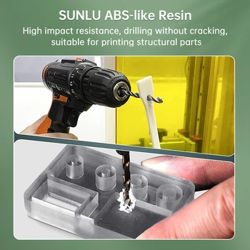 SUNLU ABS-Подобна на Смола, 10 KG UV 405 nm Фотополимерный Течен LCD принтер За принтера Може да Пробиете Преработени Вътрешни Резби Нисък миризма Висока Твърдост