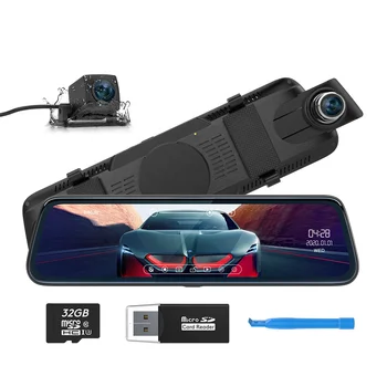 ThiEYE CarView 2 Авто Dvr Камера 10-инчов С двоен Обектив, Full HD 1080P Огледало за Обратно виждане Видеорекордер Регистраторная Видеокамера един dashcam