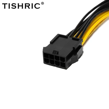 TISHRIC Pcie 8 Pin За Двойно Кабел за захранване PCIE 6 + 2 Pin PCI Express За дънната платка Минната инсталирате Графичен Кабел за захранване PCI-E ВИДЕОКАРТИ За пренос на данни