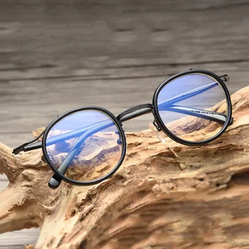 TR90 Кръгли Очила За Четене Мъжки Реколта Рамки За Очила По Рецепта на Анти-Светли Сини Очила Дамски 0 +100 150 175 250 275 375