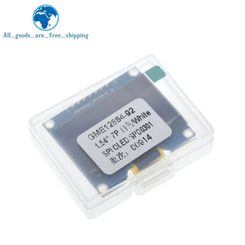 TZT 1,54 инчов 4PIN 7PIN Бяло-Син OLED-Экранный Модул SSD1309 Drive IC, Съвместим с SSD1306 SPI Интерфейс 128*64
