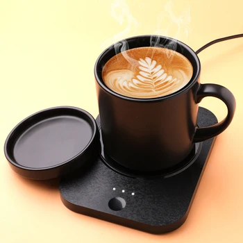 USB кафеена чаша топло Електрическа домакински преносим термостат Нагревательная поставка офис кафе с мляко Настолна чаша за подгряване на