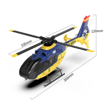 YXZNRC F06 Rc Helicopter 2,4 G 6CH Мащаб 1:36 Директен автомобил с Двойно Бесщеточный One Key 3D Roll RTF EC135 Mode1/Режим 2