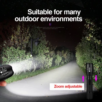 ZK30 нов A100, уличен led фенерче, акумулаторна батерия, мащабируем, мини-фенерче, водоустойчив фенерче, батерия в комплекта не е включен