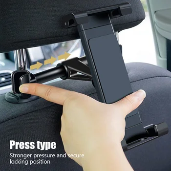 Автомобилна Стойка за Таблет Притежателя на Телефона 4,7-12,9 инчов Скоба За Закрепване на Таблета на Задната Седалка в Колата Подкрепа Поставка за телефон iPhone iPad