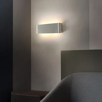 Алуминиева предна огледални стенни лампа без перфорация топъл грим модерна и лесна северните врата табела за антре огледален шкаф лампа