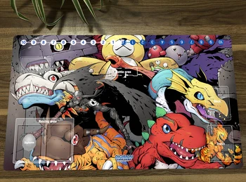 Аниме Digimon Adventure Duel Playmat Търговски Card Слот Мат DTCG CCG Мат Игри Мат Противоскользящий Подложка За Мишка С Карточными Зони Безплатен Чанта