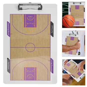 Баскетболно дъска за треньори, сухо изтриване, клипборда, маркер за стратегия, двустранни табла, преносими