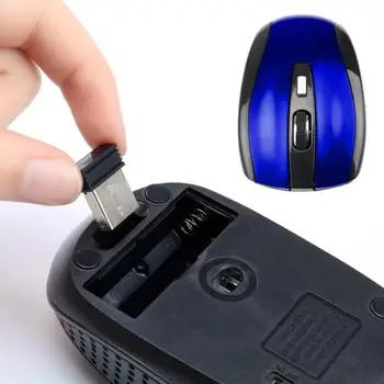 Безжична мишка с 2.4 Ghz процесор, мишка с регулируема резолюция DPI, 6 бутона, оптична детска мишката, геймерские безжична мишка с USB приемник за PC