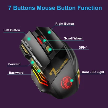 Безжична мишка с Bluetooth Геймерская компютърна мишка raton Gaming inalambric Mouse Акумулаторна мишката 5500 DP Безшумни мишка за преносими КОМПЮТРИ