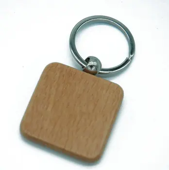 Безплатно лого 500 бр. Празна кръгла правоъгълна дървена ключодържател Сам Рекламни дървени ключодържатели за ключове, етикети за ключове, рекламни подаръци