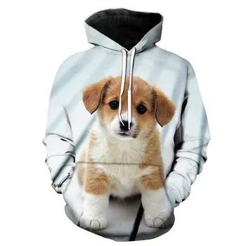 Бернская планинско куче, пуловер с 3D принтом сладък животни мъжки дамски модни и ежедневни hoody с качулка, градинска облекло в стил харадзюку