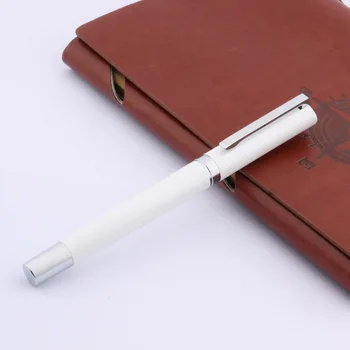 Висококачествена химикалка химикалка с валяк, метални дръжки за пълнене на черни или бели мастила за канцеларски материали, студентски офис ученически пособия