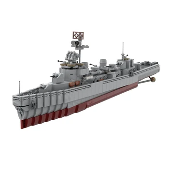 Военен блок MOC Fletcher frigate, комплект бойни кораба, модел на военен кораб, армейское оръжие, набор от тухли, оръжия, крайцер, играчки за превозни средства