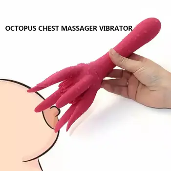 Голям октопод, масажор за зърната на гърдите, мощен дилдо, вибратор за жените, силиконова вагина, пенис, за мастурбация, женски секс-продукти 18