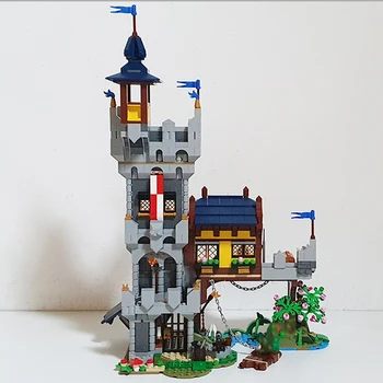 Градивните елементи на Moc, модулен модел на замък, на река аванпост, технически тухли, монтаж със собствените си ръце, строителни играчки за детски празнични подаръци