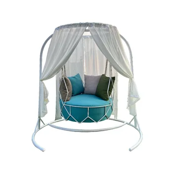 Градинска мебел, водонепроницаемое слънцезащитно подвесное стол, стол-люлка за тераси, лесно луксозно кресло за отдих, гондола принцеса