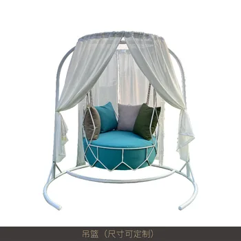 Градинска мебел, водонепроницаемое слънцезащитно подвесное стол, стол-люлка за тераси, лесно луксозно кресло за отдих, гондола принцеса