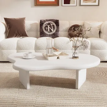 Градински чай Дървена масичка с неправилна форма в модерен скандинавски стил, журнальная ваза ваза, луксозна маса за хранене, офис мебели, мебели за дома