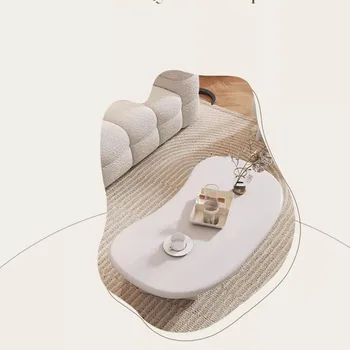 Градински чай Дървена масичка с неправилна форма в модерен скандинавски стил, журнальная ваза ваза, луксозна маса за хранене, офис мебели, мебели за дома