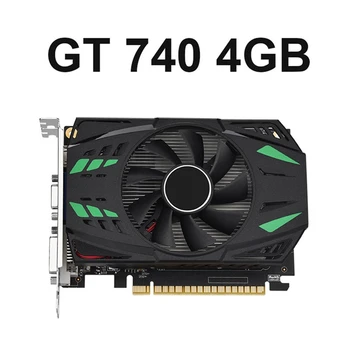 Графична карта Geforce GT740 4GB GDDR3 128bit 993 Mhz 1250 Mhz 28 Нм Pcle X16 2.0, VGA + HD + DVI Видео карта 1 Бр. Пластмаса + Метал