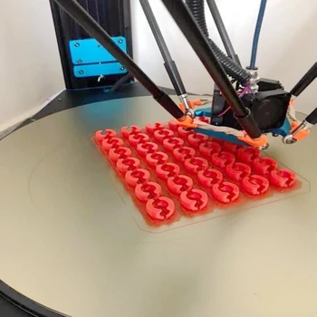 Гъвкав Нов Кръг Лист Пружинна Стомана с Диаметър 240 мм, Нанесени Върху Повърхността за Печат PEI С Магнитна Основа За 3D-принтер Delta Kossel Hot Bed
