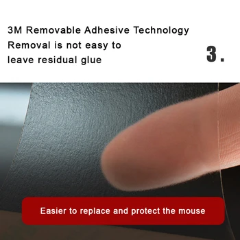 Детска мишка имат противоплъзгаща лента за мишки Glorious Model O, устойчиви на пот накладки за мишката, странични мини стикери, кънки за мишки