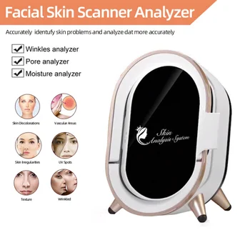 Диагностика на кожата Версии на няколко езика Модни иновации Проверка на влажност на кожата скенер анализатор на здравето на кожата машина