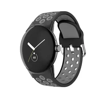 Дишаща спортен дишаща мека за Pixel Watch активен гривна каишка за часовник в два цвята каишка за часовник Аксесоари за часовници силикон