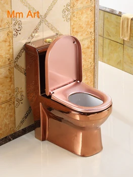 Домашен европейския тоалетна от розово злато, творчески художествени тоалетна чиния, бар, смывной тоалетна чиния, супер vortex цвят на дезодорант, тоалетна