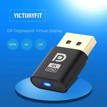 ДП Dummy Plug Адаптер виртуален дисплей EDID без глава емулатор 4K DP Displayport Аксесоари за виртуален дисплей за видео карта
