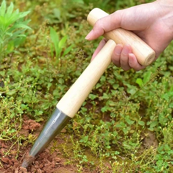 Дюза за засаждане на семена и луковици, ръчна сеялка с дълга дръжка, инструмент за засаждане на семена, градински принадлежности