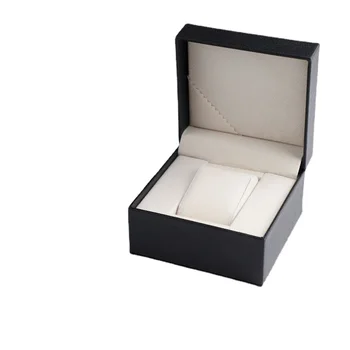 Един калъф за часа Безплатен лазерен печат на лого изкуствена кожа обърнати пластмасови ембрион Кутия за съхранение часа Органайзер Калъф за часа Кутия