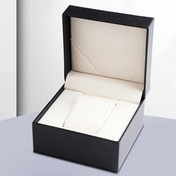 Един калъф за часа Безплатен лазерен печат на лого изкуствена кожа обърнати пластмасови ембрион Кутия за съхранение часа Органайзер Калъф за часа Кутия