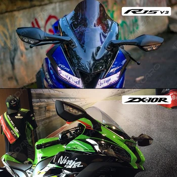 За KAWASAKI ZX-10R 2011-2015 За YAMAHA R15V3 2017-2020 Мотоциклетни Модифицирани Аксесоари С двойна led огледало за обратно виждане