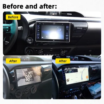 за Toyota Hilux 2016-2020 Авто радио приемник с екран, Мултимедиен плейър GPS Навигация главното устройство авторадио Android стерео