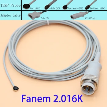 За многократна употреба медицински температурен сензор за монитор Fanem, 3pin сензор за температурата на повърхността на кожата на възрастен/педиатрични пациента/на хранопровода/на ректума, 2,016 k