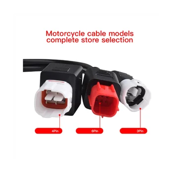 За мотор Yamaha 3Pin 4Pin и Honda 6Pin OBD2 диагностичен кабел за мотоциклет Yamaha OBD удлинительный кабел