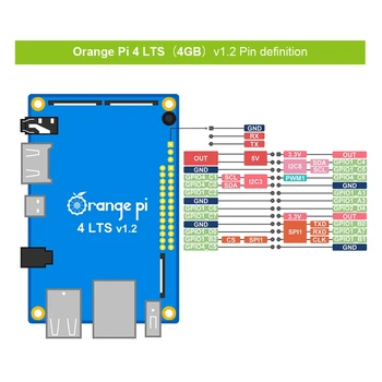 За Ориндж Пи 4 4 GB LPDDR4 16 GB EMMC Rockchip RK3399 Wifi + BT5.0 Gigabit Ethernet Такса за разработка на US Plug