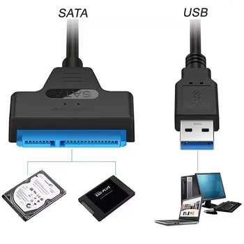 Кабелен адаптер USB 3.0 SATA Type C за пренасяне, дата, удлинительные конектори, преобразующие предаване за 2,5-инчови външни адаптери на SSD HDD