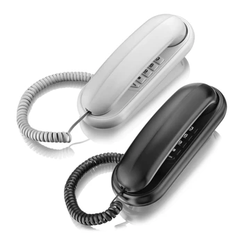 Кабелен стационарен телефон с функция за изключване на звука, пауза и повторно набиране, лесен за инсталиране N58E