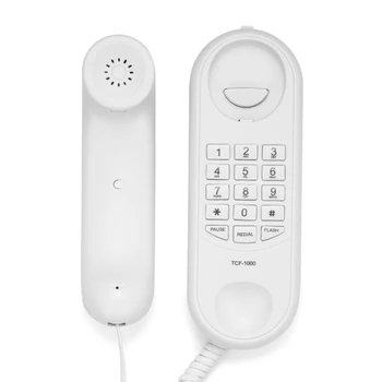 Кабелен стационарен телефон с функция за изключване на звука, пауза и повторно набиране, лесен за инсталиране N58E