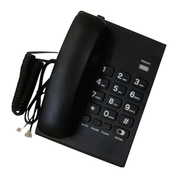 Кабелен стационарен телефон Стационарни телефони с голям бутон на стационарен телефон, фиксиран телефон за офиса дома хотела баня авариен телефон HXBE