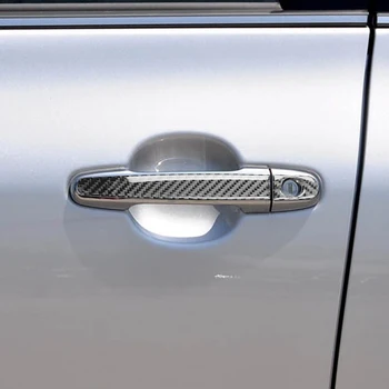 Капачка на дръжката на вратата на колата е от въглеродни влакна за Toyota Corolla 2006-2012, вътрешна, външна декорация, стикер
